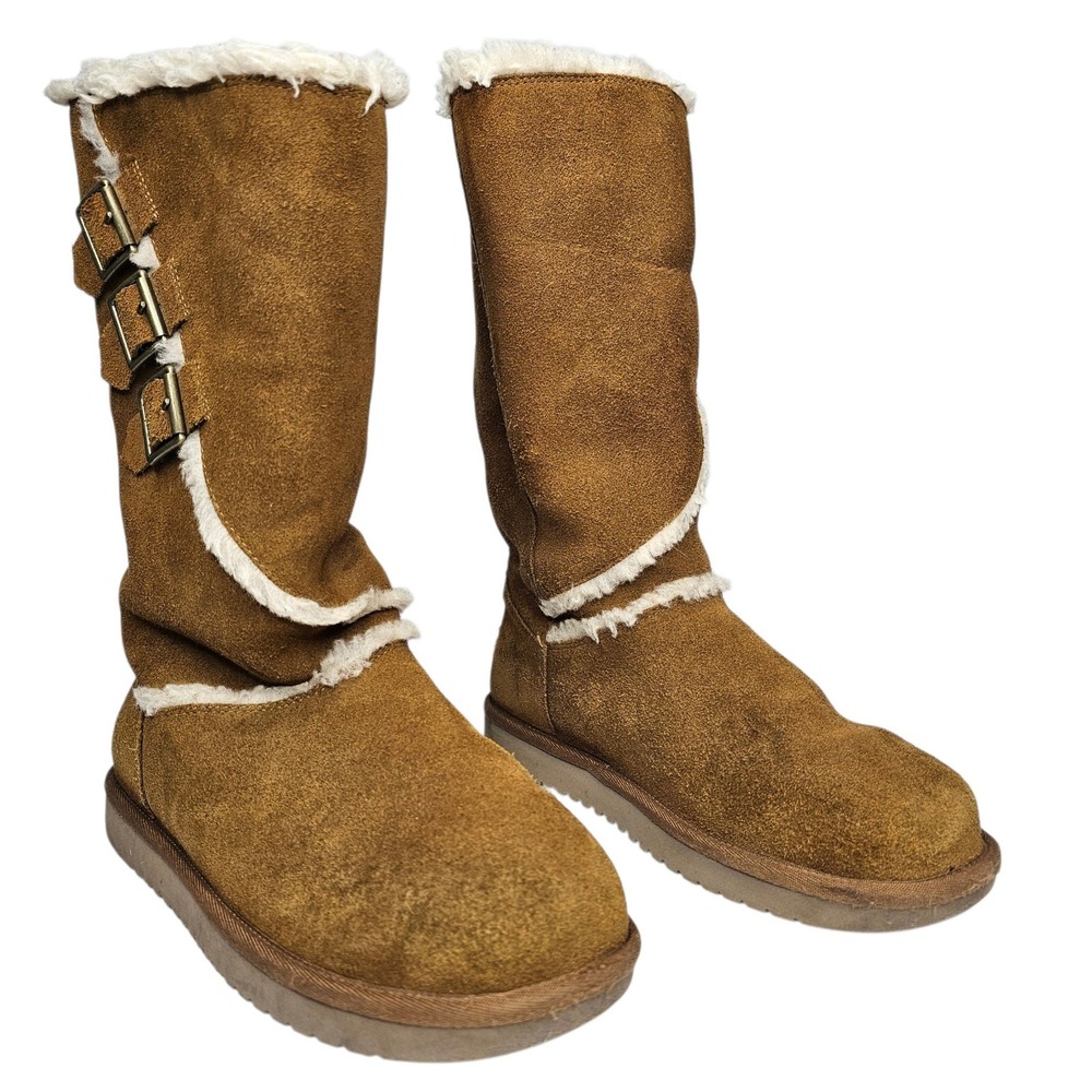 Koolaburra by UGG Womens 10 Chestnut Victoria Buckle Tall Winter Boots 1114690